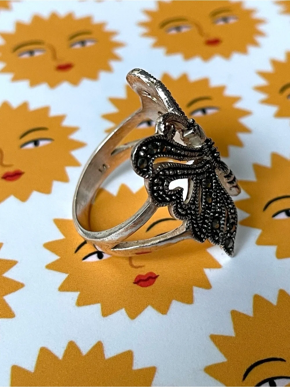 Vintage silver metal